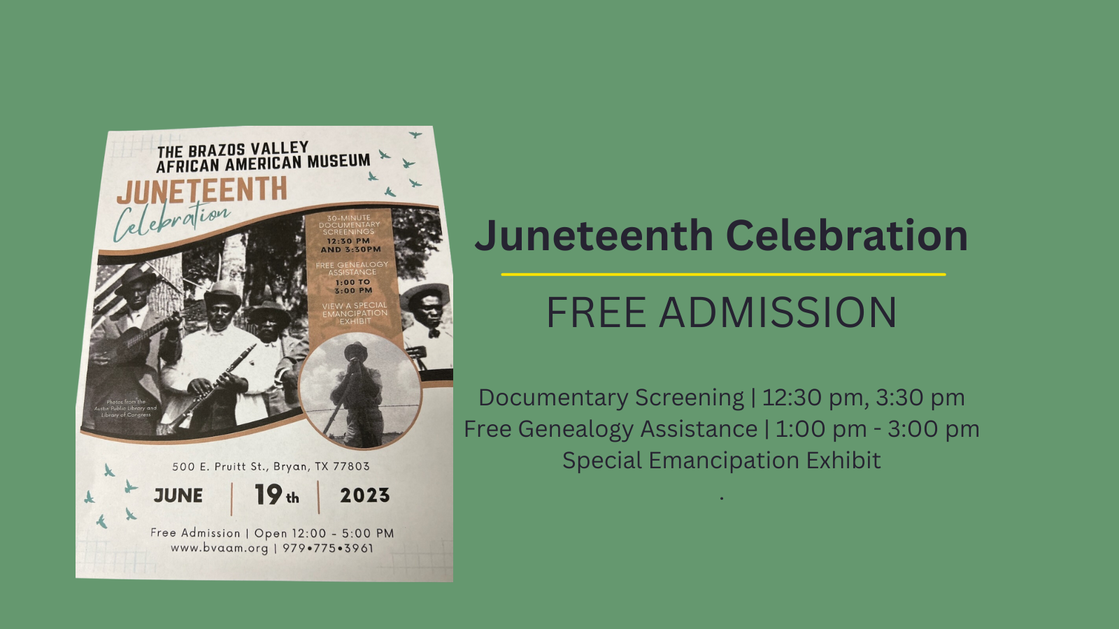 Juneteenth event graphic